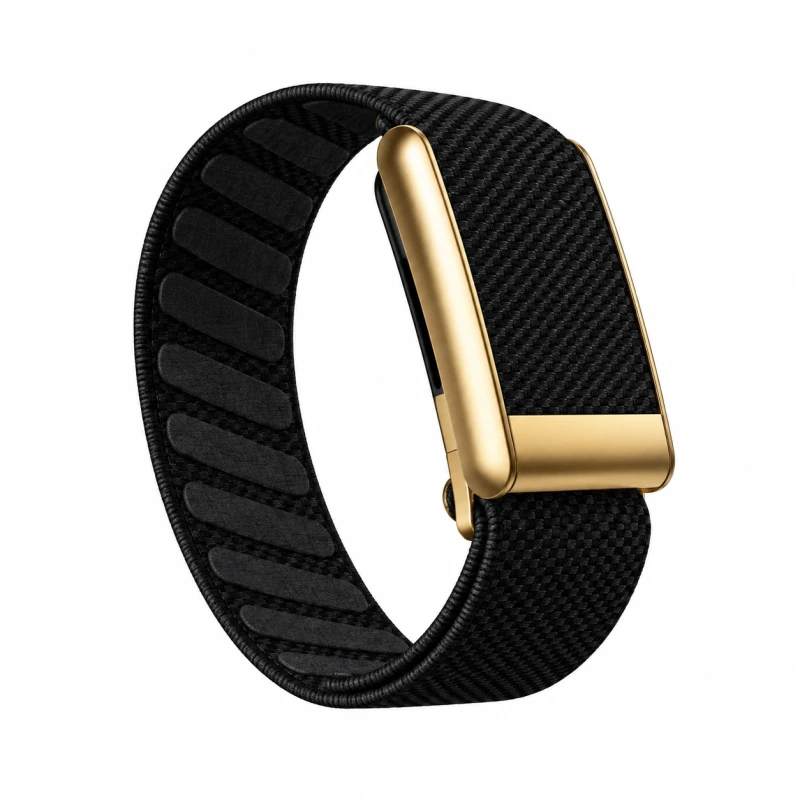 Black and gold knit WHOOP band