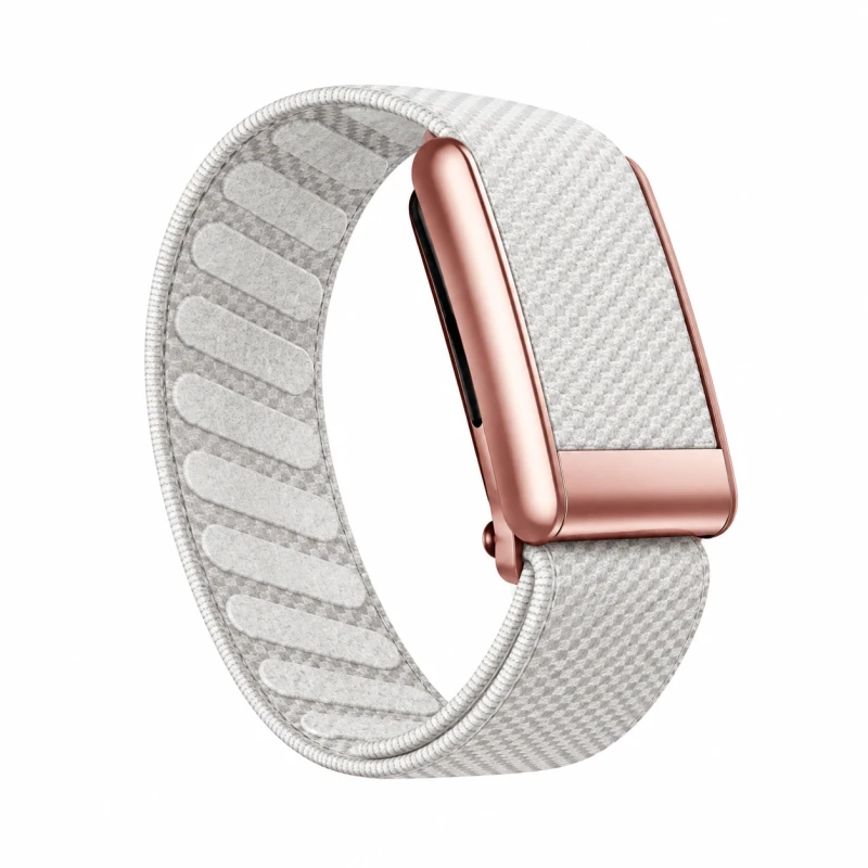 White and Rose gold knit WHOOP band