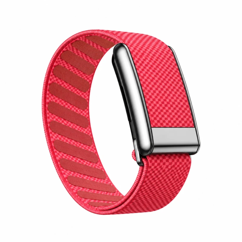 Red knit WHOOP band