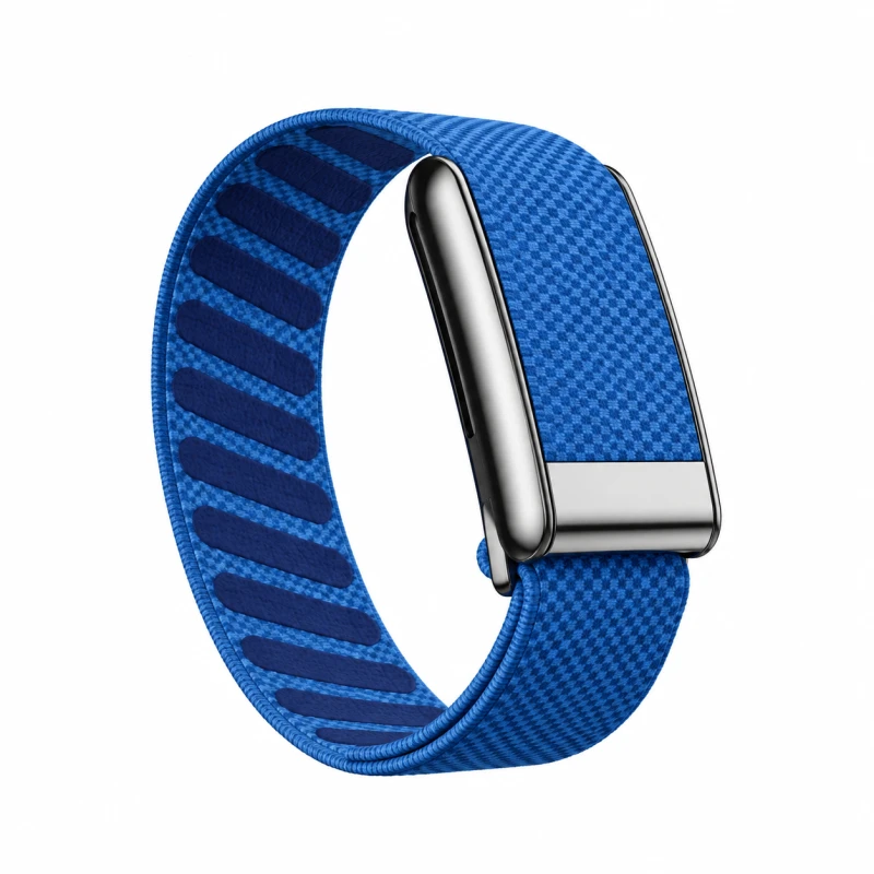 Blue knit WHOOP band